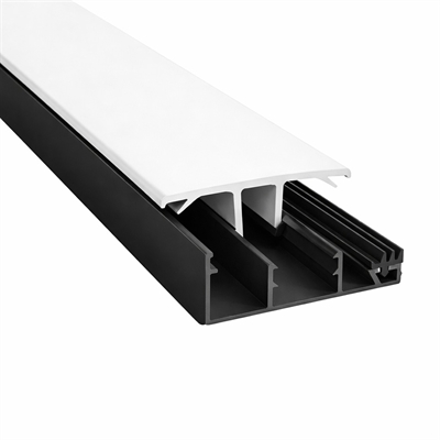 Kantprofil til gop Multiglas 16 mm Sort/Hvid L:3,5 meter